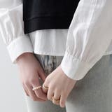 レイヤード風アシンメトリー長袖トップス レディース トップス | Doux Belle | 詳細画像13