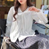 フリルカラーリボン長袖ブラウス レディース トップス | Doux Belle | 詳細画像9