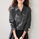 バックタックレギュラーカラー長袖シャツブラウス レディース トップス | Doux Belle | 詳細画像2