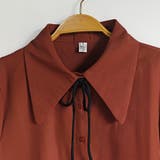 ビッグカラーリボンタイ付きシャツブラウス レディース トップス | Doux Belle | 詳細画像12