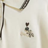 襟ライン&ワンポイント刺繍長袖ポロシャツ レディース トップス | Doux Belle | 詳細画像10