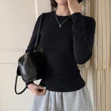 ベーシックフィット長袖クルーネックカットソー レディース トップス | Doux Belle | 詳細画像14