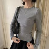ベーシックフィット長袖クルーネックカットソー レディース トップス | Doux Belle | 詳細画像2