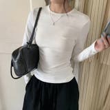 ベーシックフィット長袖クルーネックカットソー レディース トップス | Doux Belle | 詳細画像6