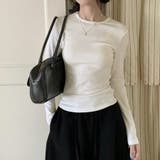 ベーシックフィット長袖クルーネックカットソー レディース トップス | Doux Belle | 詳細画像9