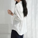 スキッパーネック長袖シャツ レディース トップス | Doux Belle | 詳細画像7