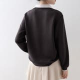 配色カラーハーフジップ長袖スウェットプルオーバー レディース トップス | Doux Belle | 詳細画像10