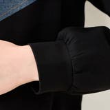 デニム切り替えハーフジップ長袖プルオーバー レディース トップス | Doux Belle | 詳細画像10