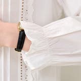 レース切り替えスタンドカラー長袖シャツブラウス レディース トップス | Doux Belle | 詳細画像11