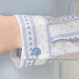 総柄アクセントレイヤード風ドッキングシャツブラウス レディース トップス | Doux Belle | 詳細画像10