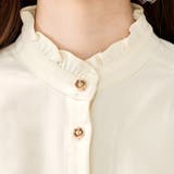 フリルネックスタンドカラー長袖シャツブラウス レディース トップス | Doux Belle | 詳細画像10