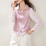 ストライプ柄切り替えレイヤード風ドッキングブラウス レディース トップス | Doux Belle | 詳細画像6