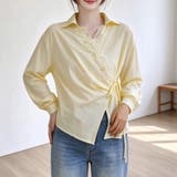 カシュクール風リボン長袖シャツブラウス レディース トップス | Doux Belle | 詳細画像4