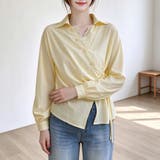 カシュクール風リボン長袖シャツブラウス レディース トップス | Doux Belle | 詳細画像5