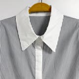 ストライプ柄ホワイト切り替え長袖シャツブラウス レディース トップス | Doux Belle | 詳細画像17
