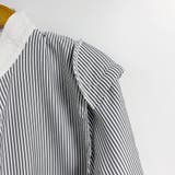 ストライプ柄ホワイト切り替え長袖シャツブラウス レディース トップス | Doux Belle | 詳細画像19