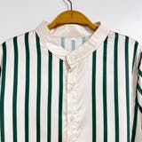 ストライプ柄スタンドカラー長袖シャツブラウス レディース トップス | Doux Belle | 詳細画像10