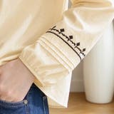 刺繍デザインスタンドカラー長袖シャツブラウス レディース トップス | Doux Belle | 詳細画像10