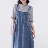 ジャンパースカート ジャンパーワンピース デニムワンピース | Doux Belle  | 詳細画像1 