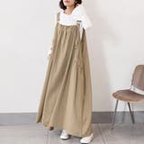 ベージュ | ジャンパースカート ジャンパーワンピース デニムワンピース | Doux Belle 