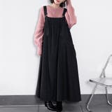 ブラック | ジャンパースカート ジャンパーワンピース デニムワンピース | Doux Belle 