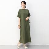カーキ | 前後2wayワンピース Tシャツワンピース ロングワンピース | Doux Belle