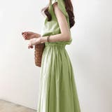 フレアワンピース フレンチスリーブ ロングワンピース | Doux Belle  | 詳細画像26 