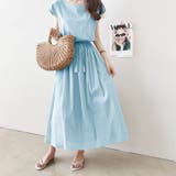 フレアワンピース フレンチスリーブ ロングワンピース | Doux Belle  | 詳細画像30 