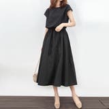 フレアワンピース フレンチスリーブ ロングワンピース | Doux Belle  | 詳細画像31 