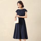 フレアワンピース フレンチスリーブ ロングワンピース | Doux Belle  | 詳細画像20 