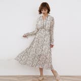 マキシワンピース ロングワンピース シフォンワンピース 花柄 Vネック | Doux Belle | 詳細画像7