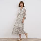 マキシワンピース ロングワンピース シフォンワンピース 花柄 Vネック | Doux Belle | 詳細画像9