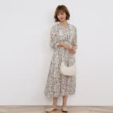 マキシワンピース ロングワンピース シフォンワンピース 花柄 Vネック | Doux Belle | 詳細画像10
