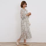 マキシワンピース ロングワンピース シフォンワンピース 花柄 Vネック | Doux Belle | 詳細画像11