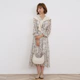 マキシワンピース ロングワンピース シフォンワンピース 花柄 Vネック | Doux Belle | 詳細画像13