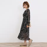 マキシワンピース ロングワンピース シフォンワンピース 花柄 Vネック | Doux Belle | 詳細画像25