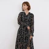 マキシワンピース ロングワンピース シフォンワンピース 花柄 Vネック | Doux Belle | 詳細画像27