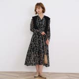 マキシワンピース ロングワンピース シフォンワンピース 花柄 Vネック | Doux Belle | 詳細画像30