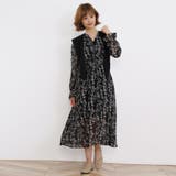マキシワンピース ロングワンピース シフォンワンピース 花柄 Vネック | Doux Belle | 詳細画像31