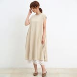 ベージュ | ワンピース ノースリーブ マキシ丈 | Doux Belle 