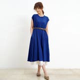 ダークブルー | ワンピース ノースリーブ マキシ丈 | Doux Belle 