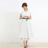 ホワイト | ワンピース ノースリーブ マキシ丈 | Doux Belle 