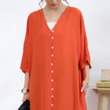 ワンピース ロング丈 半袖  vネック ボタン ゆったり | Doux Belle  | 詳細画像10 