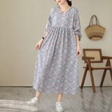 ワンピース 半袖 ロングワンピ エスニック フレアワンピース | Doux Belle | 詳細画像21