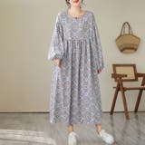 ワンピース 半袖 ロングワンピ エスニック フレアワンピース | Doux Belle | 詳細画像24