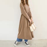 ワンピース 長袖 ロングワンピ フレア 丸襟 | Doux Belle | 詳細画像9