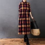 チェック柄ロング丈シャツワンピース レディース ワンピース | Doux Belle | 詳細画像11