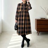 チェック柄ロング丈シャツワンピース レディース ワンピース | Doux Belle | 詳細画像16
