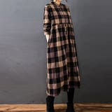 チェック柄ロング丈シャツワンピース レディース ワンピース | Doux Belle | 詳細画像21