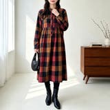 チェック柄ロング丈シャツワンピース レディース ワンピース | Doux Belle | 詳細画像9